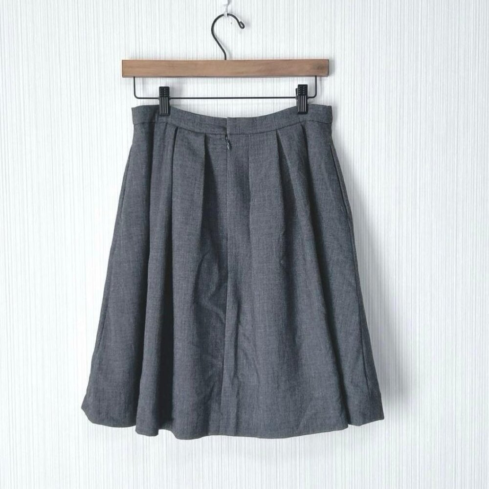 Desi Flare Skirt Gray M Knee-Length Elegant